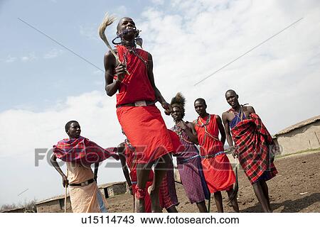 Stock Image - Kenya Maasai tribe. Fotosearch