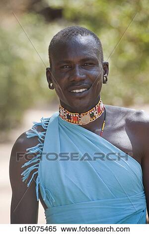 Kenyan man in tribal attire View Large Photo Image Stock Photography - Kenyan man in tribal attire. Fotosearch