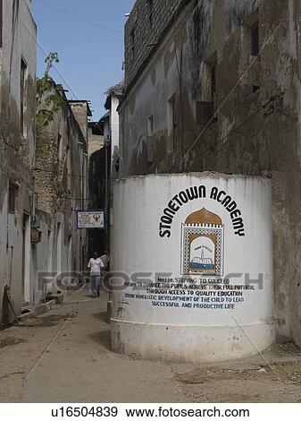 Stonetown Academy Sign in Lamu Town, Africa View Large Photo Image Stock Photo - Stonetown Academy Sign in Lamu Town, Africa. Fotosearch