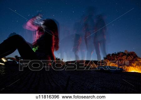 Tourists around a campfire in Kenya Africa View Large Photo Image Stock Photograph - Tourists around a campfire in Kenya Africa. Fotosearch