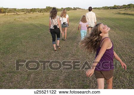 Stock Image - Tourists in Kenya Africa. Fotosearch