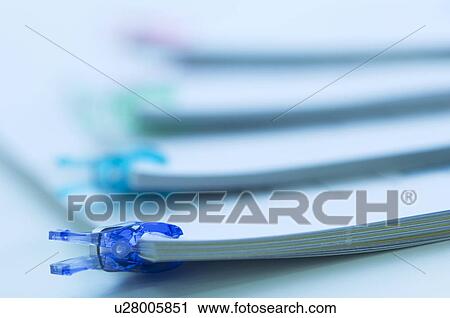 Stock Image - Data held together with a clip. Fotosearch
