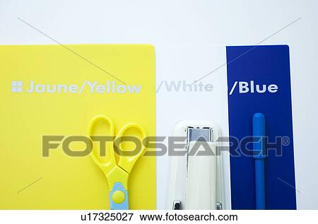 Files, stapler, scissors and pen View Large Photo Image Stock Photo - Files, stapler, scissors and pen. Fotosearch