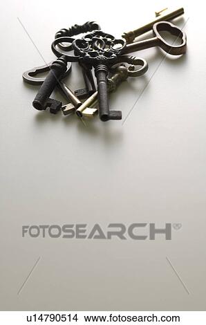 Picture - Group of antique keys. Fotosearch