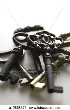 Group of antique keys View Large Photo Image Stock Photography - Group of antique keys. Fotosearch
