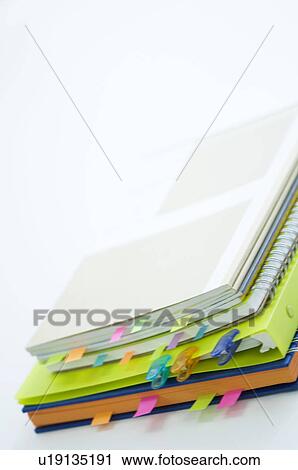 Notebooks with color coded tabs View Large Photo Image Stock Image - Notebooks with color coded tabs. Fotosearch