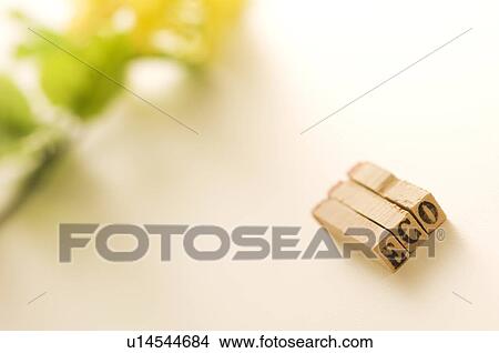 Picture - Rubber stamps which spell out the word 'Eco'. Fotosearch