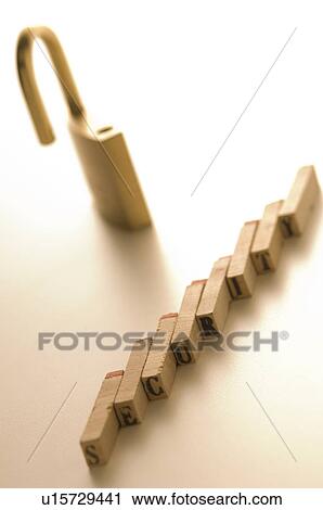 Stock Image - Rubber stamps which spell out the word 'Security'. Fotosearch