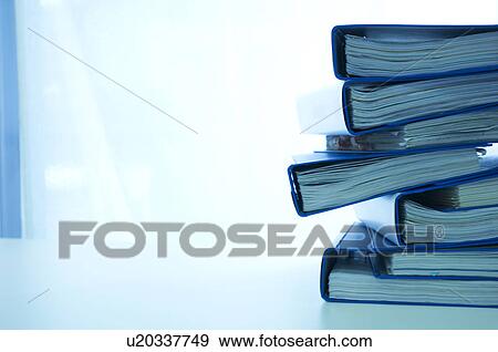 Stock Photo - Stack of ringbinders. Fotosearch