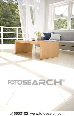 Stock Image - Sunny living room. Fotosearch