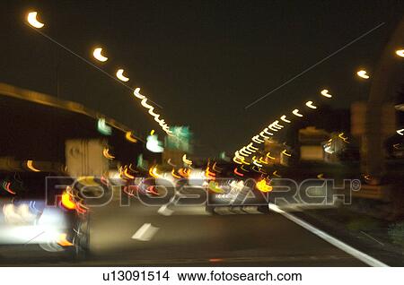 Picture - Traffic on highway. Fotosearch