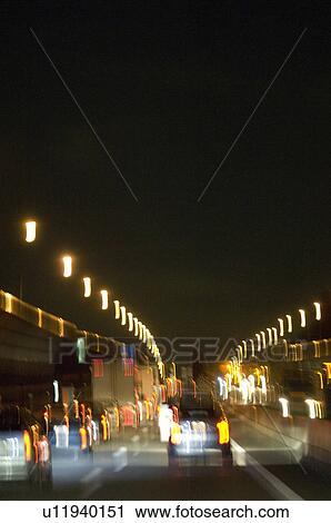 Stock Image - Traffic on highway. Fotosearch