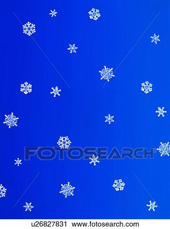 Stock Image - Variety of snowflakes. Fotosearch