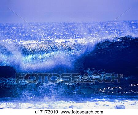 Stock Image - Waves crashing. Fotosearch
