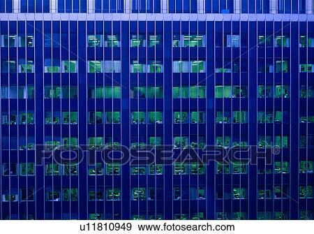 Windows of office building View Large Photo Image Stock Photo - Windows of office building. Fotosearch