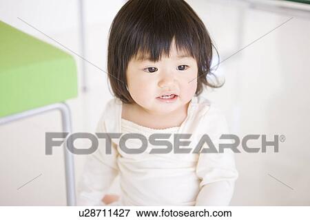 1 year old girl View Large Photo Image Stock Photo - 1 year old girl. Fotosearch