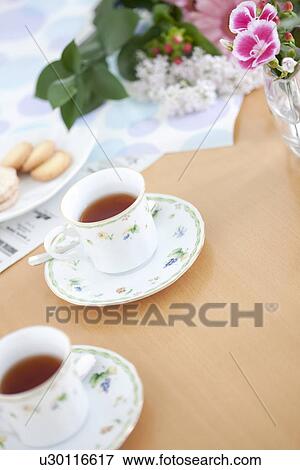 Stock Photo - Afternoon tea and cookies. Fotosearch
