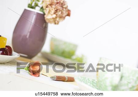 Stock Photo - Afternoon tea on table setting. Fotosearch