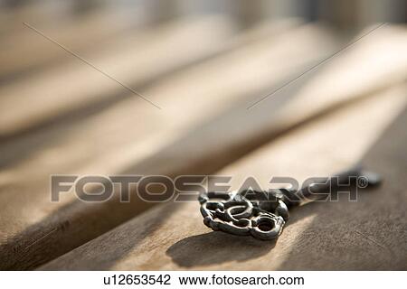 Stock Image - Antique key. Fotosearch