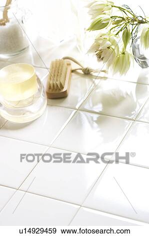 Bathroom items View Large Photo Image Stock Photo - Bathroom items. Fotosearch