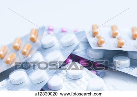 Stock Image - Blister packs of pills. Fotosearch
