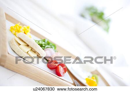 Breakfast on a bed View Large Photo Image Stock Image - Breakfast on a bed. Fotosearch