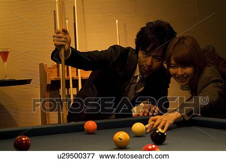 Business colleagues playing pool View Large Photo Image Stock Photo - Business colleagues playing pool. Fotosearch