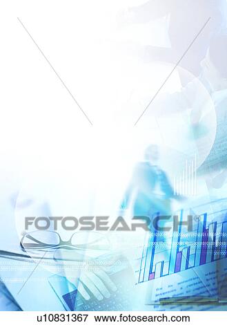 Stock Photo - Business composite of businesspeople and financial data. Fotosearch