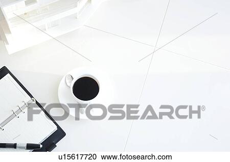 Diary, coffee cup and model building View Large Photo Image Stock Image - Diary, coffee cup and model building. Fotosearch