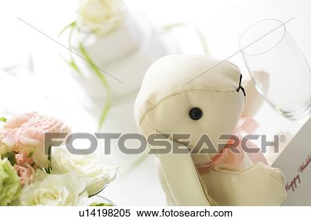 Stock Photography - Dining table with wedding gifts. Fotosearch