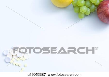 Stock Photo - Fruit and vitamins. Fotosearch
