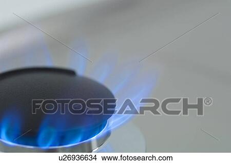 Picture - Gas stove burner. Fotosearch
