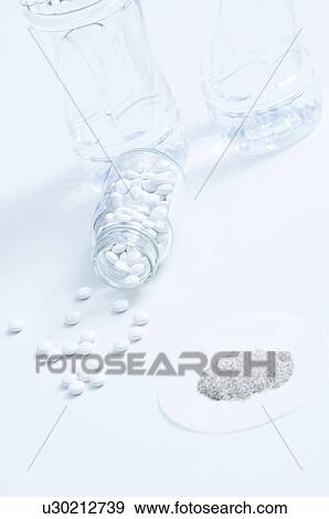 Glass of water and pills View Large Photo Image Stock Photo - Glass of water and pills. Fotosearch