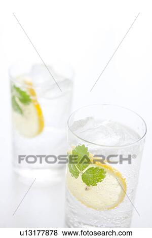 Glasses of soda water View Large Photo Image Stock Photo - Glasses of soda water. Fotosearch