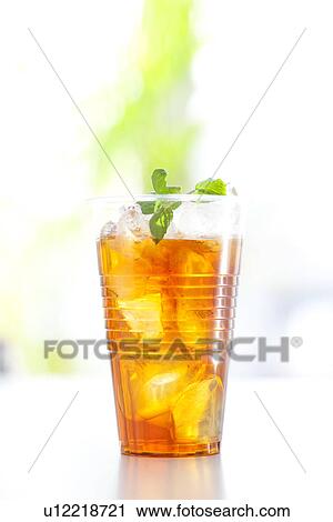 Ice tea with mint View Large Photo Image Stock Image - Ice tea with mint. Fotosearch