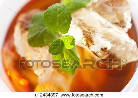 Stock Photo - Ice tea with mint. Fotosearch