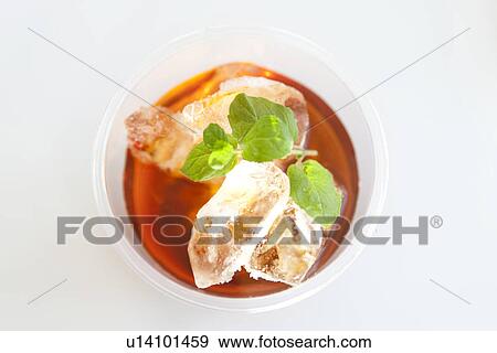Stock Photo - Ice tea with mint. Fotosearch
