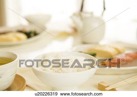 Stock Photo - Japanese style breakfast. Fotosearch