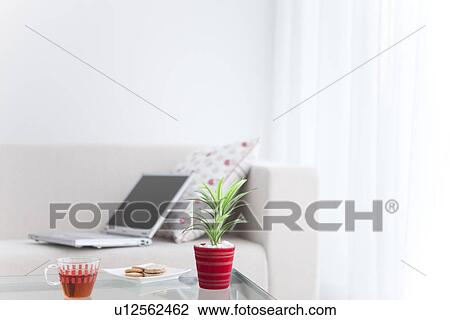 Laptop on a sofa and afternoon tea View Large Photo Image Stock Image - Laptop on a sofa and afternoon tea. Fotosearch