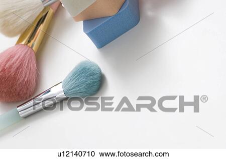 Make up brushes and sponges View Large Photo Image Stock Image - Make up brushes and sponges. Fotosearch