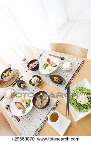 Stock Image - Meal of Japanese food. Fotosearch
