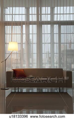 Modern living room View Large Photo Image Stock Photograph - Modern living room. Fotosearch