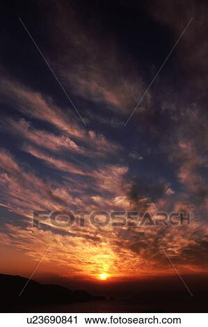 Stock Image - Ocean sunset. Fotosearch