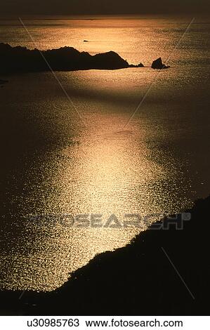 Stock Image - Ocean sunset. Fotosearch