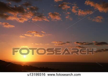 Stock Photograph - Ocean sunset. Fotosearch