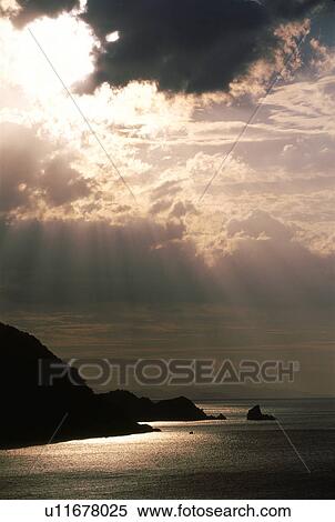 Ocean sunset View Large Photo Image Stock Photography - Ocean sunset. Fotosearch