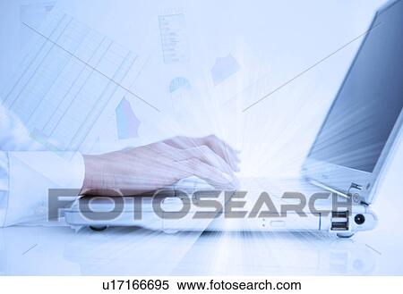 Person typing on laptop with images of documents and flare of light View Large Photo Image Stock Photography - Person typing on laptop with images of documents and flare of light. Fotosearch