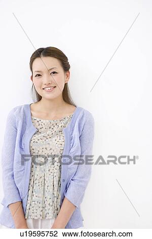 Stock Image - Portrait of young Japanese woman. Fotosearch