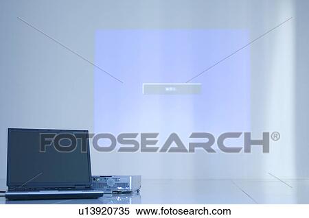 Projector and laptop View Large Photo Image Stock Photography - Projector and laptop. Fotosearch