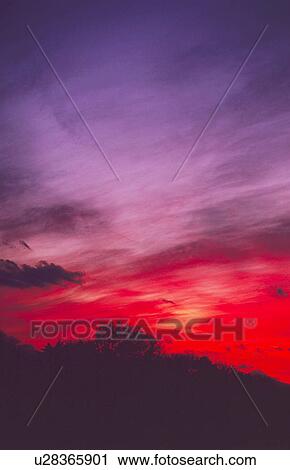 Red sky at sunset View Large Photo Image Stock Image - Red sky at sunset. Fotosearch